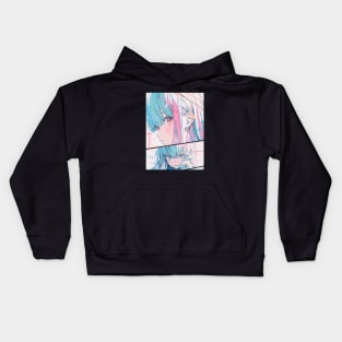 Shy Anime Girl Kids Hoodie